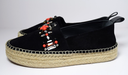 Louis Vuitton Black Suede Leather Frontier Embellished Espadrille Flats Size -37 cost
