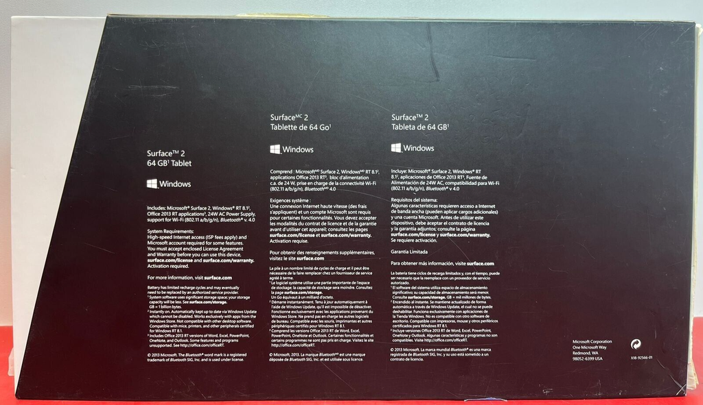 MICROSOFT SURFACE 2 1572 NVIDIA TEGRA 4 QUAD CORE @ 1.71GHz 2GB RAM 64GB SSD #3