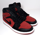 Nike Air Jordan 1 I Mid Gym Red Black White BRED Retro 554724-610 Men's 11 used