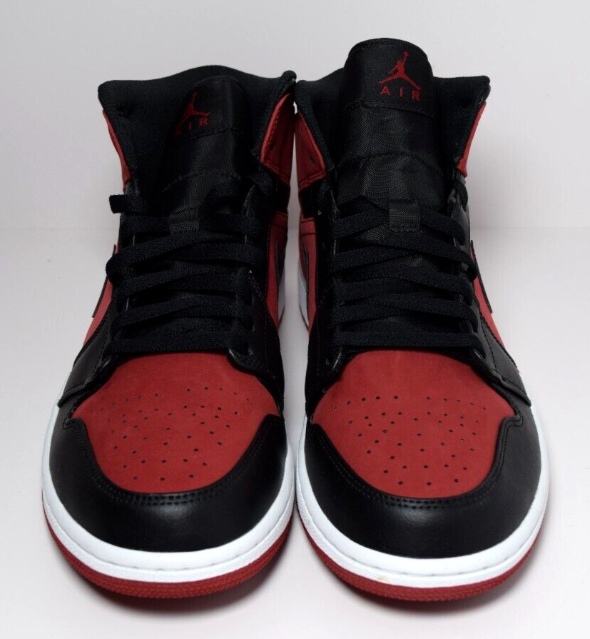 Nike Air Jordan 1 I Mid Gym Red Black White BRED Retro 554724-610 Men's 11 #2