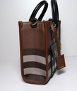 Burberry Freya Shopping Tote Check Canvas with Leather - Mini in Boston
