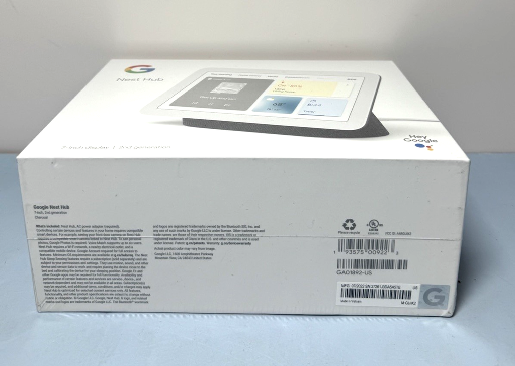 Nest Hub 7Smart Touchscreen Display with Google Assistant (2nd Gen) - Charcoal #3