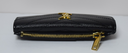 SAINT LAURENT Card Case Grain Leather YSL Gold Hardware Black cost