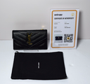 SAINT LAURENT Card Case Grain Leather YSL Gold Hardware Black – photo-2