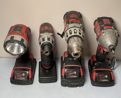 Milwaukee 2401-20 M12, 49-24-0171 Light, 2601-20 Drill, 2650-20Drill w batteries #6