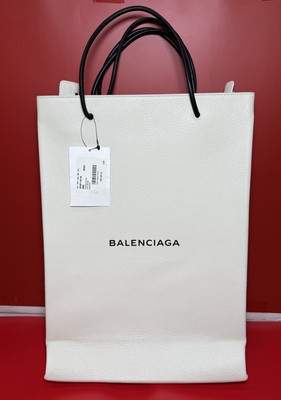 Balenciaga White Calfskin Leather North South Shopping Tote Bag -491661 #2