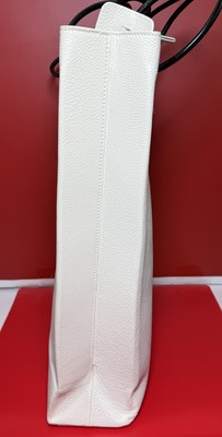Balenciaga White Calfskin Leather North South Shopping Tote Bag -491661 #6