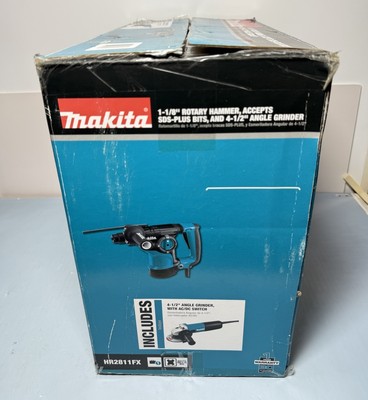 Makita HR2811FX 1-1/8 inch Rotary Hammer Drill with Angle Grinder 4-1/2" #1