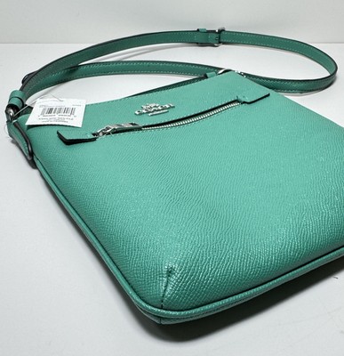 NWT - Coach Crossgrain Leather Mini Rowan File Bag CE871 Bright Green #2