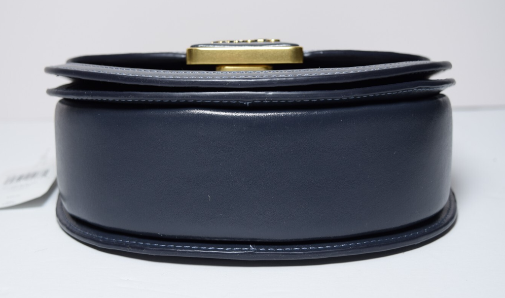 NWT - COACH Signature Jacquard B4 Alie Saddle Bag Midnight Navy Crossbody C3464 #1