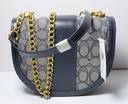 NWT - COACH Signature Jacquard B4 Alie Saddle Bag Midnight Navy Crossbody C3464 cost