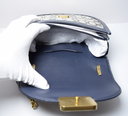 NWT - COACH Signature Jacquard B4 Alie Saddle Bag Midnight Navy Crossbody C3464 with delivery