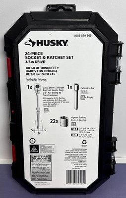 Husky 3/8 in. Drive Ratchet SAE/Metric Standard Socket Set (24-Piece) #1