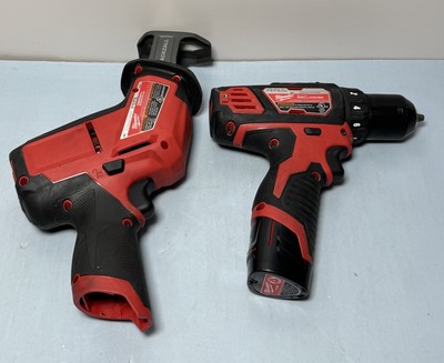 MILWAUKEE'S 2520-20 M12 Fuel Hackzall + 2407-20 Drill Driver W/ 1.5 Ah battery #1