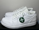 NEW - Nike Air Jordan 1 Low Shoes 'Triple White' 553558-136 US Men's Size-12 used