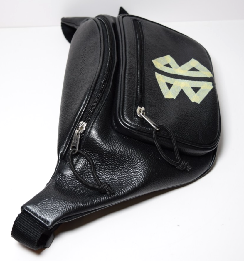 Balenciaga Grained Calfskin Tape Logo Explorer Belt Bag #2
