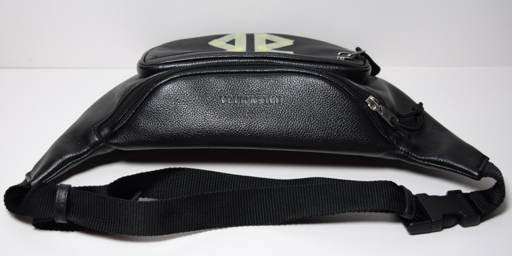 Balenciaga Grained Calfskin Tape Logo Explorer Belt Bag #5