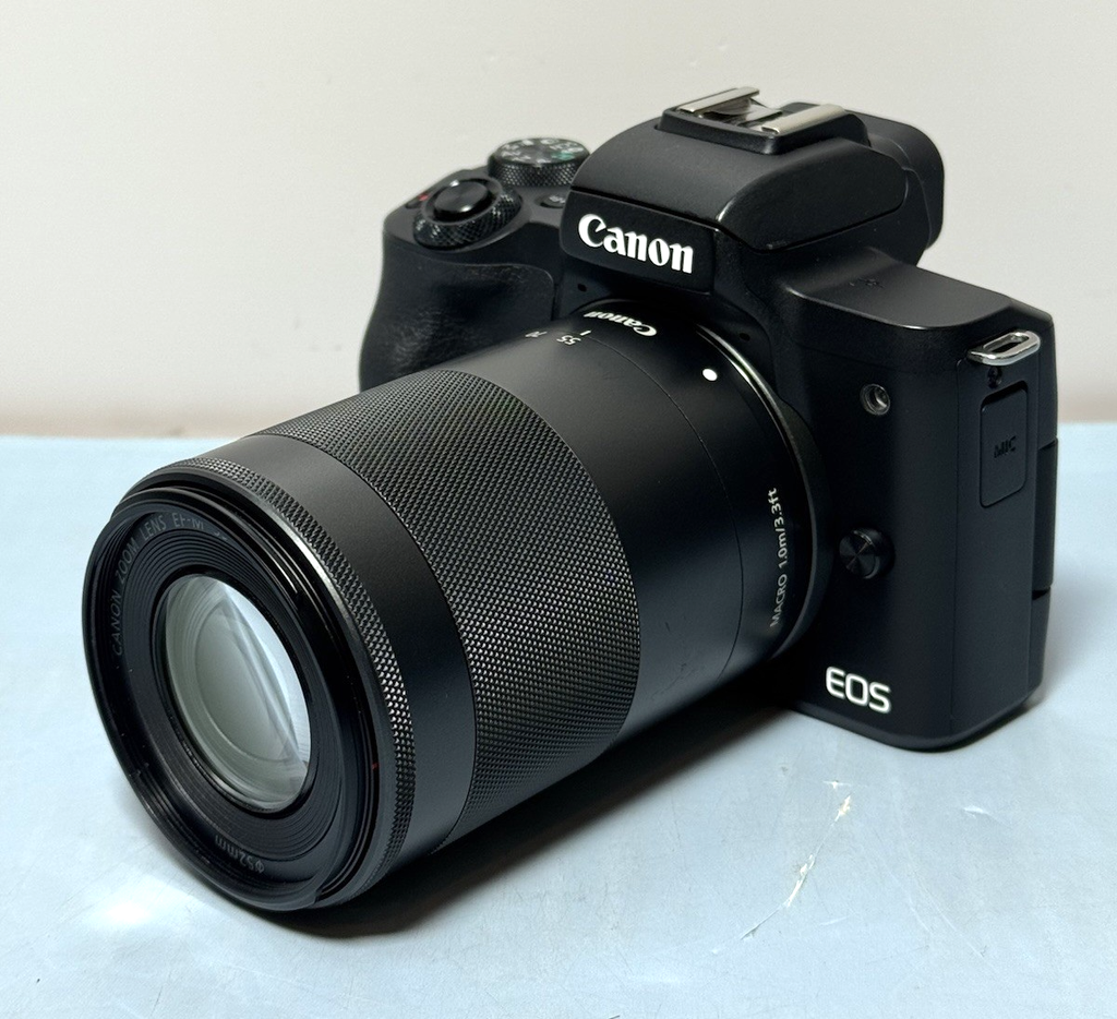 Canon EOS M50 Mark II With EF-M 55-200mm Image Stabilized + 64GB Card +battery #1