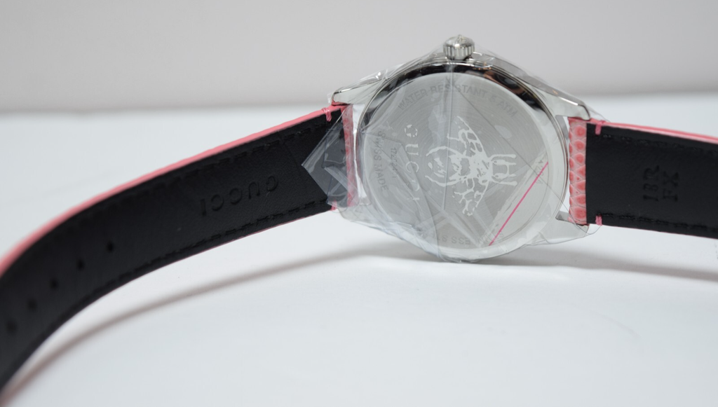 Gucci G-timeless Slim Black Moonphase Pink Leather Swiss Quartz Watch - 35mm #5