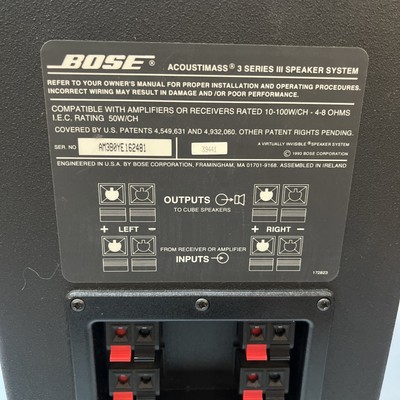 Vintage BOSE Acoustimass 3 Series III Speaker System Passive Subwoofer #6