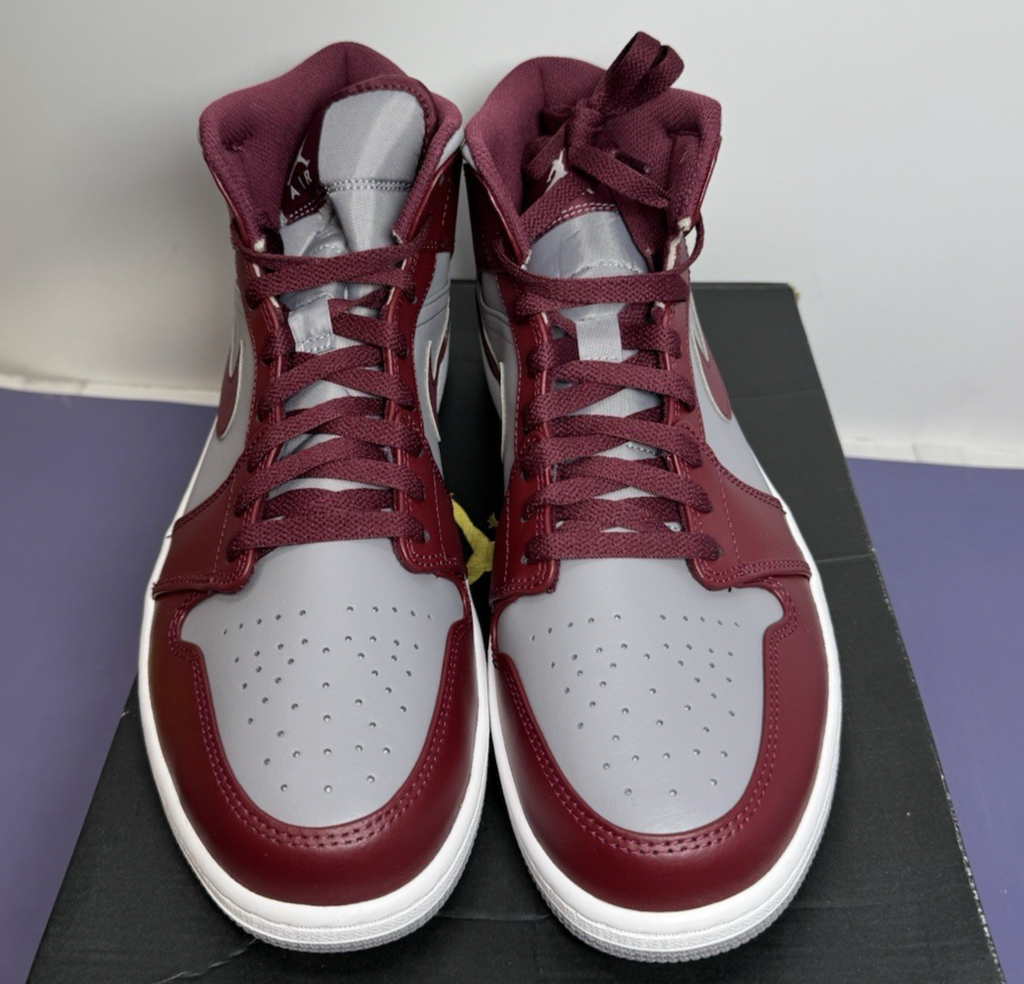 New Air Jordan Air Jordan 1 Mid 'Cherrywood Red' DQ8426-615 Men's US Size 12 #2