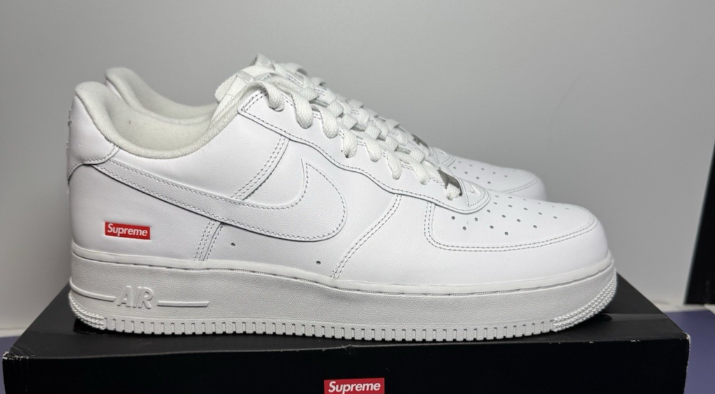 New Nike Air Force 1 Low x Supreme White CU9225-100 US Men's Size  12 #1