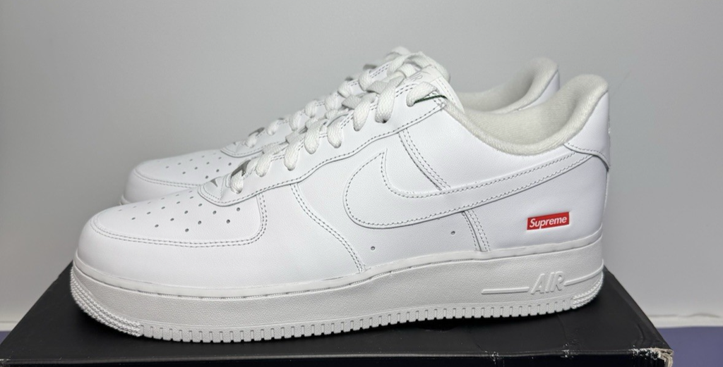 New Nike Air Force 1 Low x Supreme White CU9225-100 US Men's Size  12 #3
