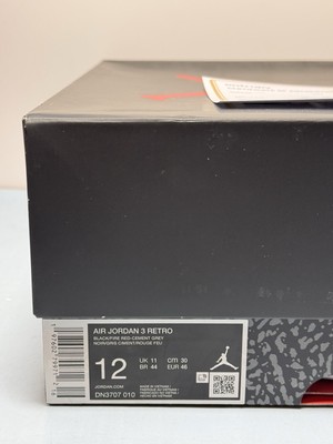 Nike Air Jordan 3 Retro OG Black Cement 2024 Shoes DN3707-010 Men’s Size 12 #7