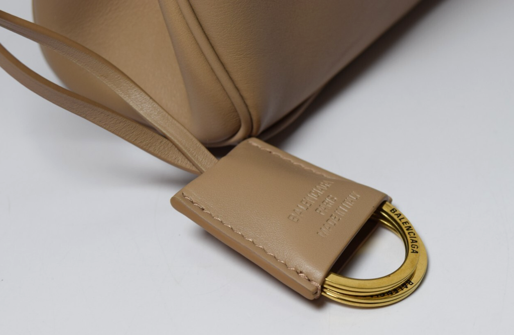 New - Balenciaga Rodeo Handbag Mini in Latte Smooth Calfskin, Aged-Gold Hardware #6