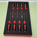 Snap-on SGMINI Soft Grip Mini-Tip Combination Screwdriver -8pc used