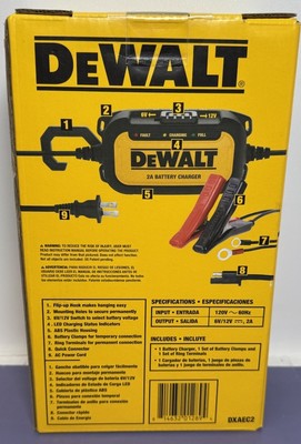 DeWalt DXAEC2 Professional 2Amp Automotive Battery Charger and Maintainer #1