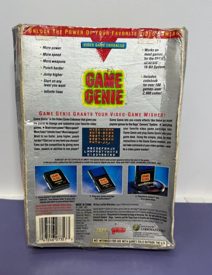 Game Genie Lot NES SNES Sega Genesis – Tested & Working – w/ Official Code Books #10