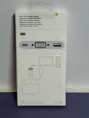Apple -  USB-C to VGA Multiport Adapter - A1620 - MJ1L2AM/A - White - Brand New #1