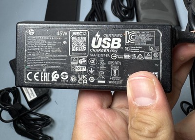 Lot of 6 Laptop Chargers Lenovo & HP 45W/65W/90W/ 150W/230W Tested/Working #3