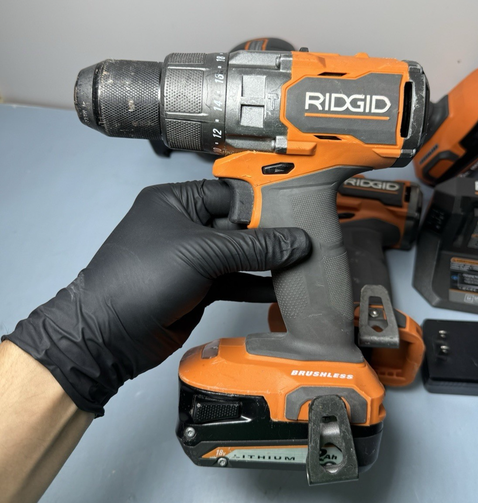 Ridgid Tool Set R86115 Drill R862311 Impact R8648  Saw, 2x 2.0 Ah Batt+charger #1