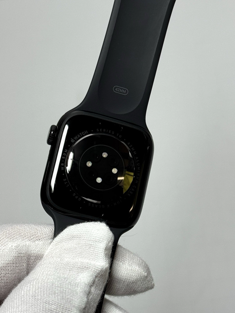 Apple Watch Series 10 GPS+Cell Jet Black Aluminum Case, Black Sport Band - 42MM #4