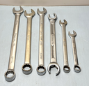 Lot of 6 Snap-on Combination Wrenches - SAE & Metric  1/2" to 19mm  USA Made used