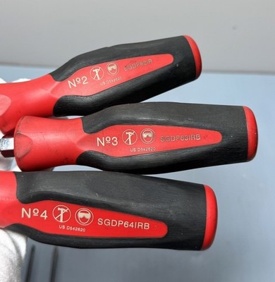 Lot of 8 Snap-on Screwdrivers SGDP, SGD, ASG, TRI Series Phillips&Flat USA Made #3