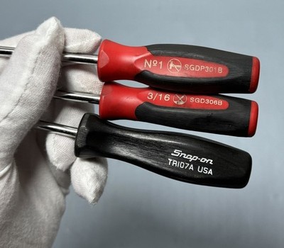 Lot of 8 Snap-on Screwdrivers SGDP, SGD, ASG, TRI Series Phillips&Flat USA Made #5