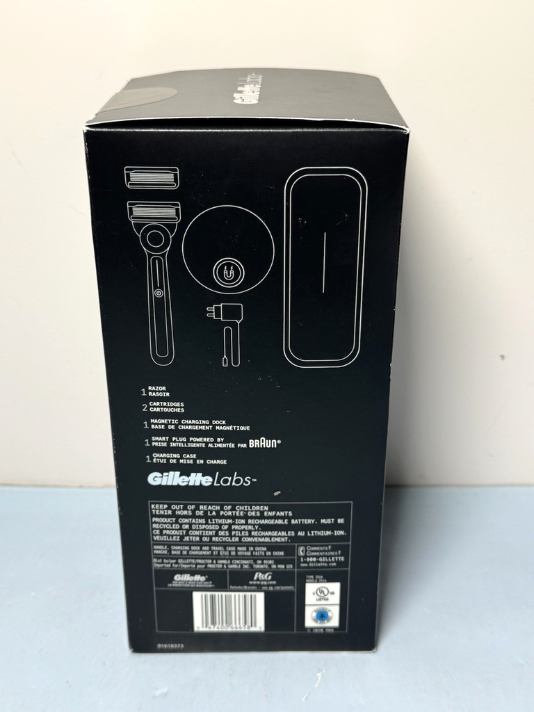 Gillette Labs Heated Razor, 2 Cartridges Charging Dock & Travel. New-Sealed #3