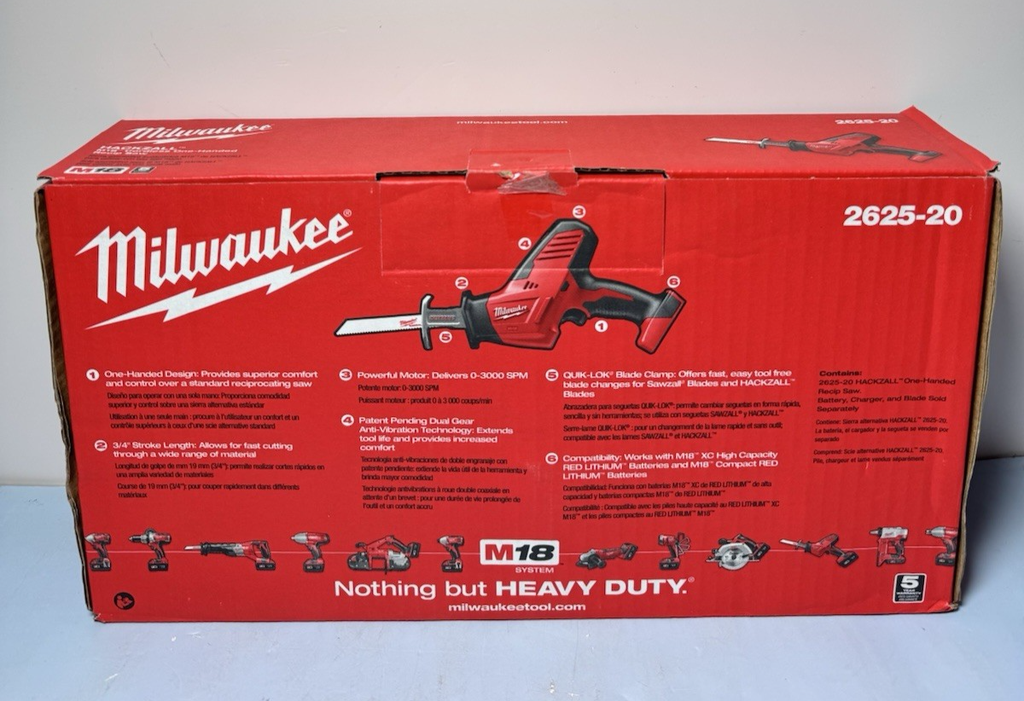 Milwaukee M18 HACKZALL Compact Reciprocating Saw Sawzall 2625-20 -New Sealed #1