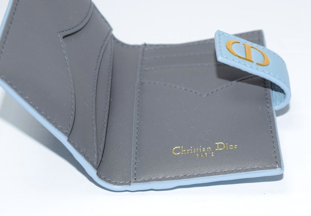Christian Dior Caro Dandelion Card Holder Cannage Quilt Leather #8