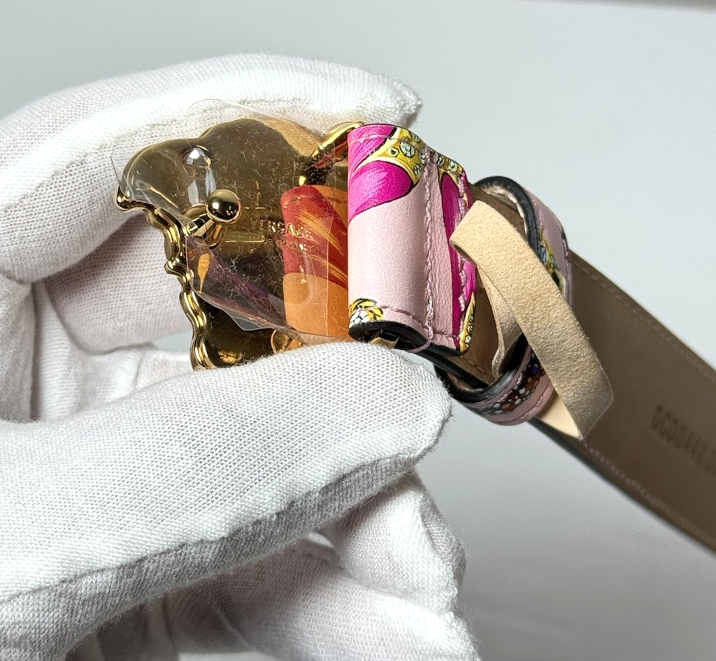 Versace Medusa Pink Belt 70/28 Tresor De La Mer DCDD442.D2VST w/box #6