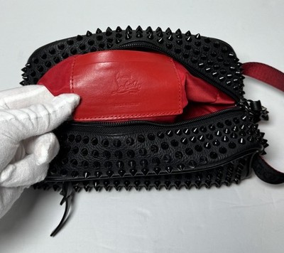 Christian Louboutin Blaster Pouch Calf leather and spikes -Black #7