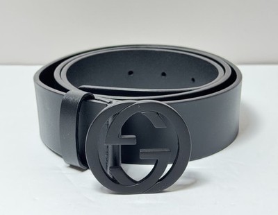 Gucci Interlocking G Buckle Belt ' Matte Black Size 95/38 #2