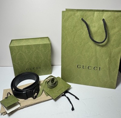 Gucci Interlocking G Buckle Belt ' Matte Black Size 95/38 #8