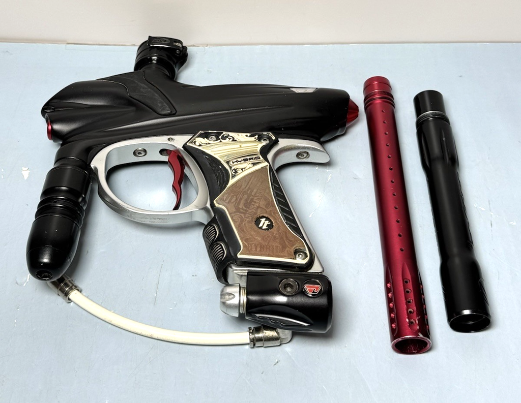 Dye DM6 Paintball Marker w/ Hybrid Grips + Dye UL & Red Barrel - Tested #1