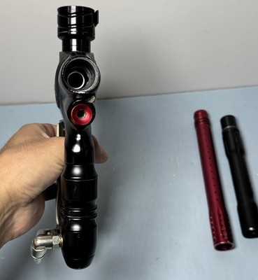 Dye DM6 Paintball Marker w/ Hybrid Grips + Dye UL & Red Barrel - Tested #2
