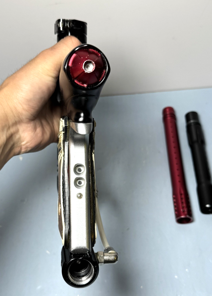 Dye DM6 Paintball Marker w/ Hybrid Grips + Dye UL & Red Barrel - Tested #4