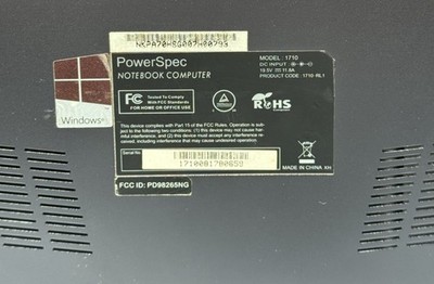 PowerSpec 1710, i7-7700HQ GTX 1070  16GB Ram, 256GB SSD, 1TB HDD W11H #7